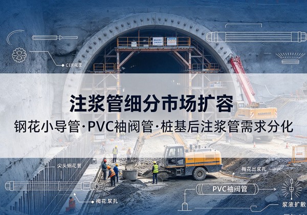 佛山注浆管细分市场扩容，隧道钢花小导管、PVC 袖阀管、桩基后注浆管需求分化